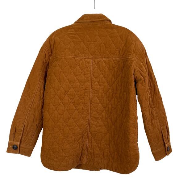 Madewell Sz S Quilted Corduroy Walton Shirt-Jacket Barn Coat Insulated Cotton - Picture 6 of 16